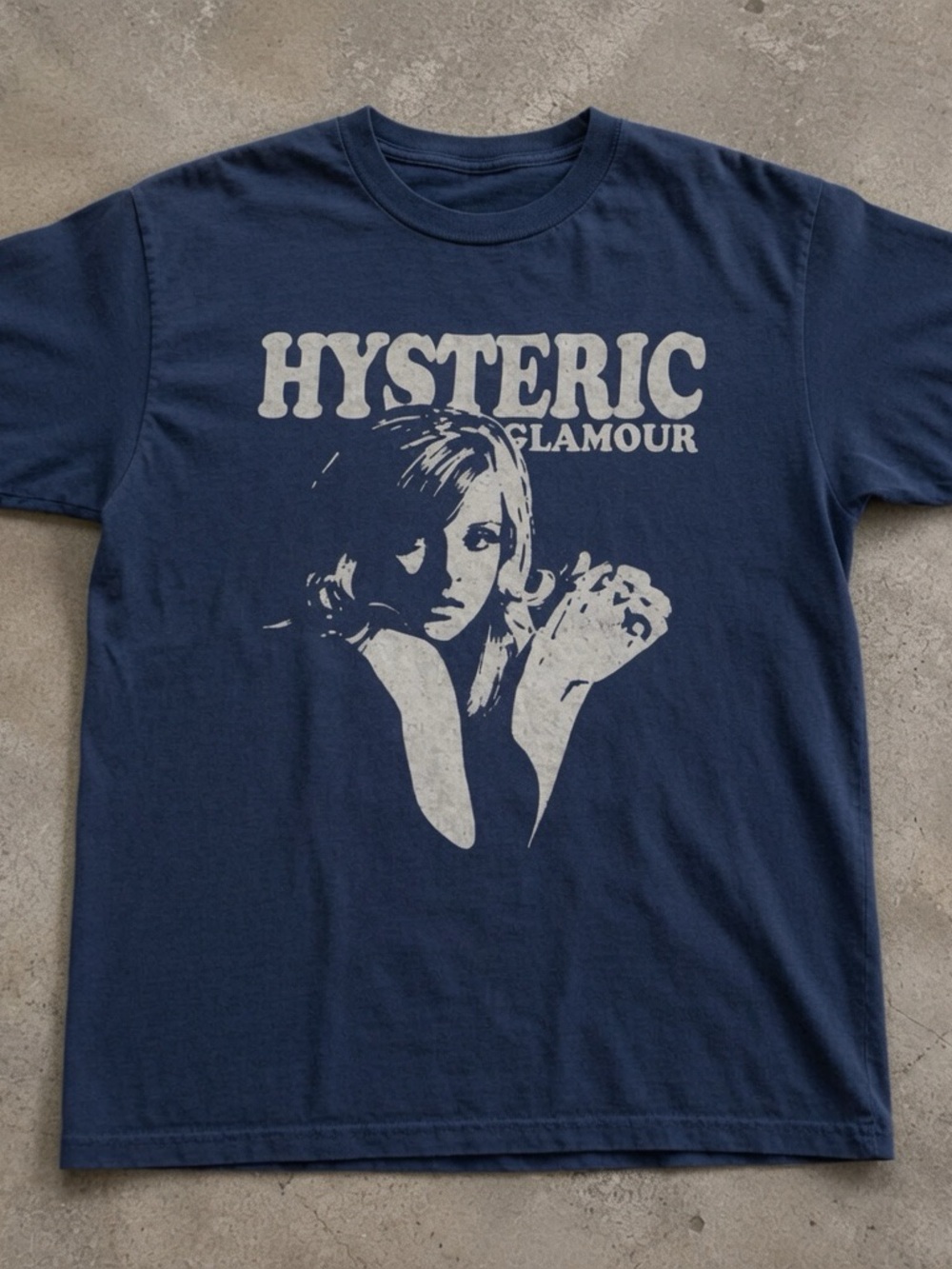 Gildan Navy Blue Hysteric Glamour Graphic Tee